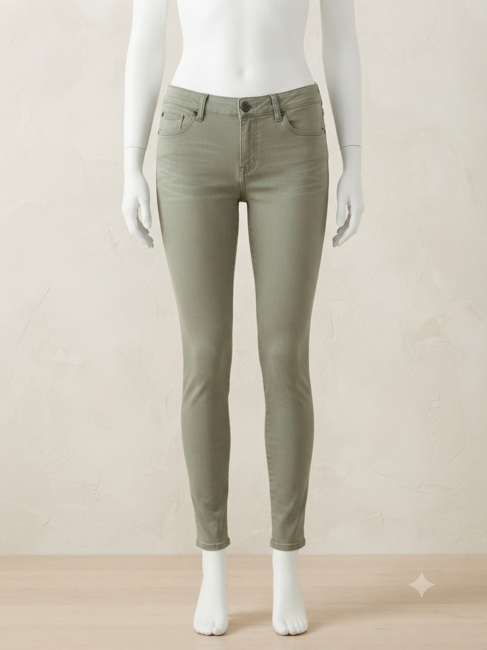 NYDJ Signature Fit Cotten Spandex Women’s Skinny Jeans in Light Olive sz 10